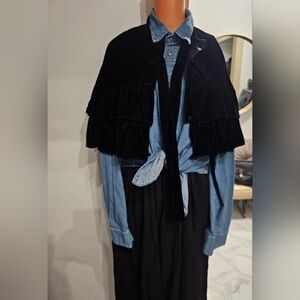 Velvet Vintage Cape Capelet Shrug